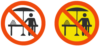 Hawkers prohibited sign